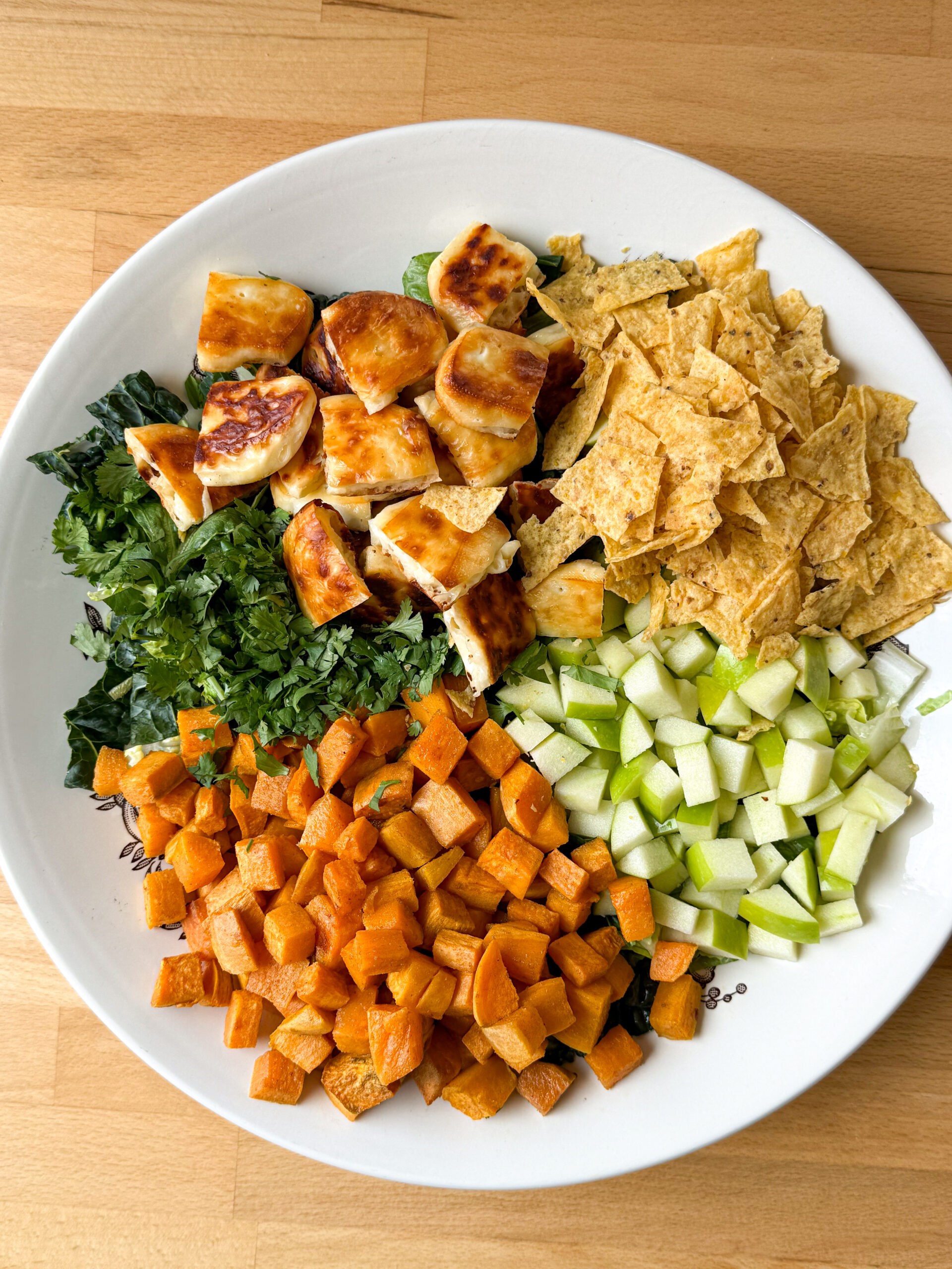 Sweet potato and halloumi salad with chipotle-lime dressing
