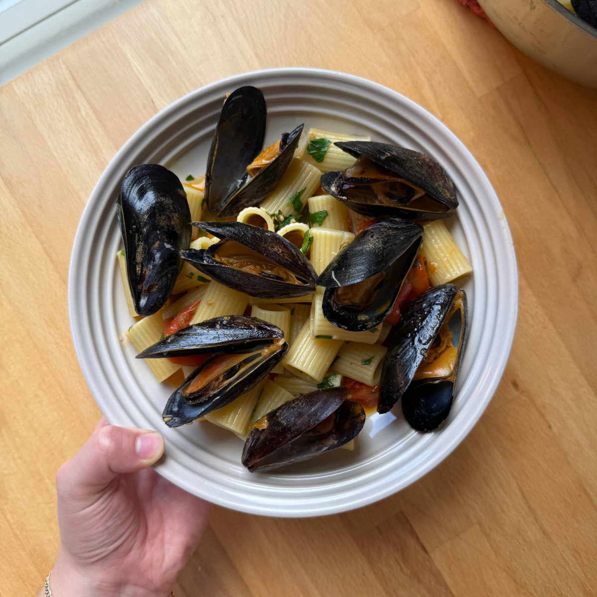 pasta with mussels