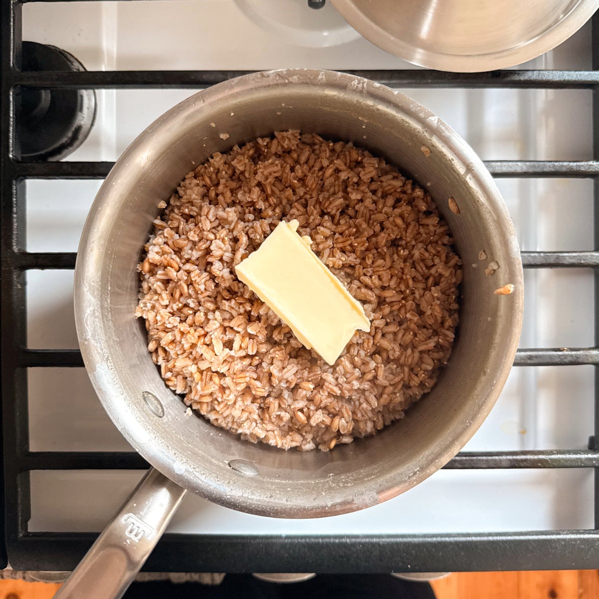 Cook farro with butter to elevate the richness and nutty flavour